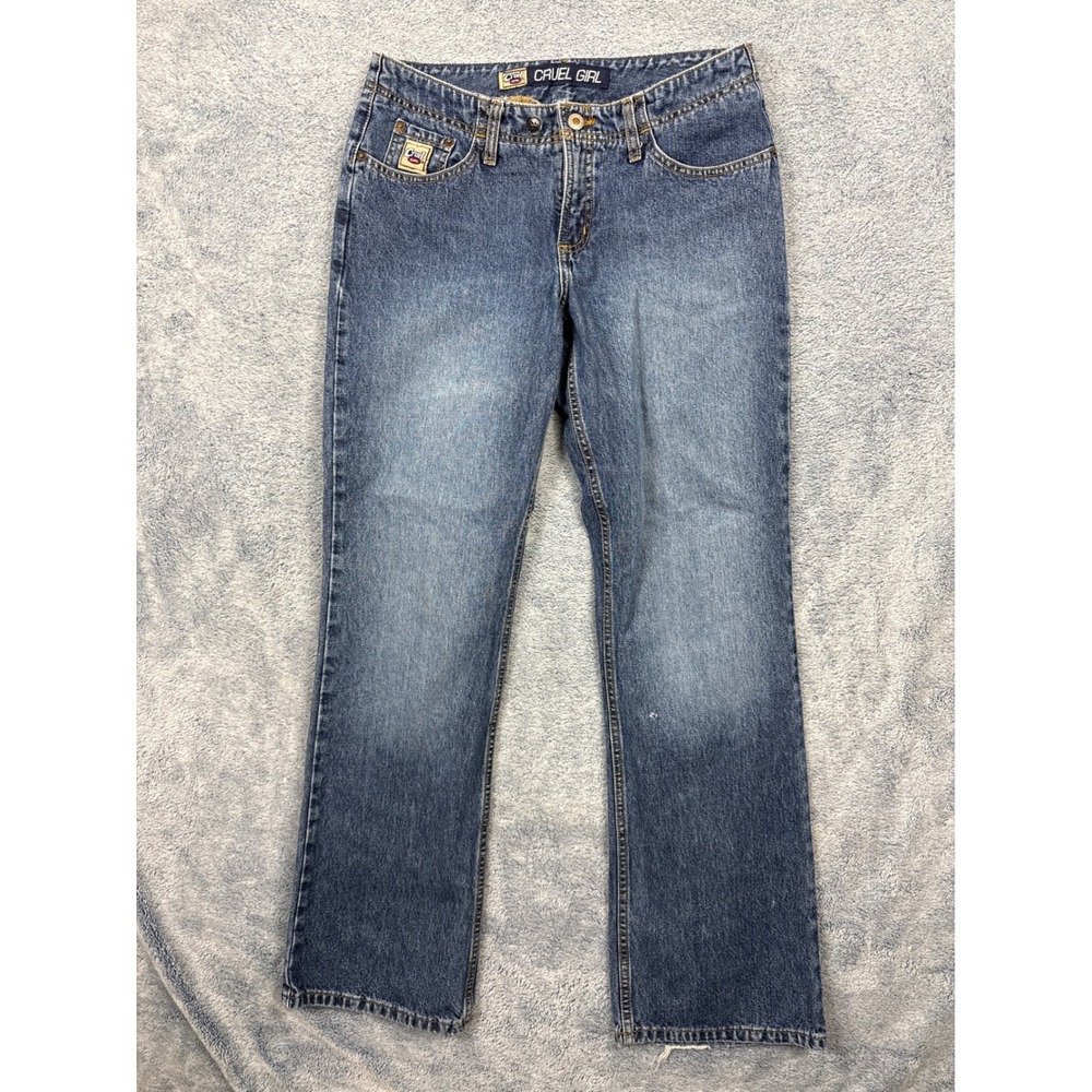 Cruel Girl Womens 11 Blue Jeans Straight Leg Cotton Western CB52054001 Denim